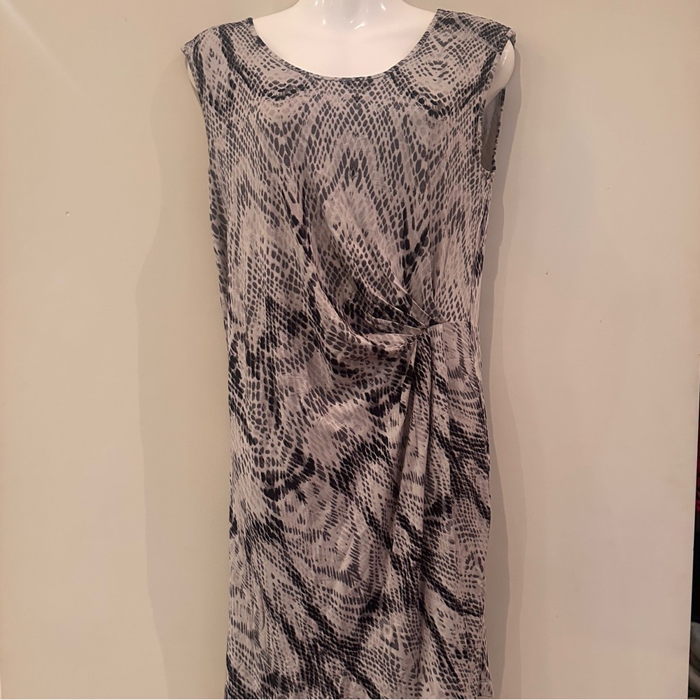 InWear Black and Gray Snake Print Mini Dress